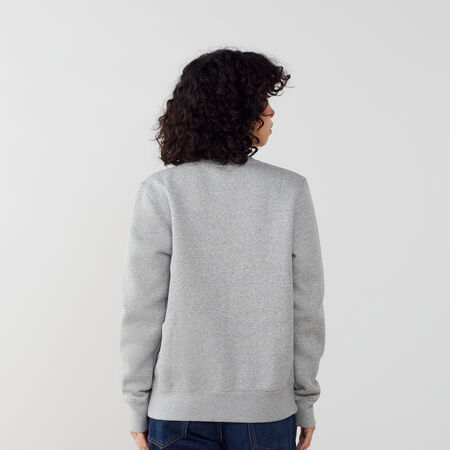 NIKE SWEAT CREW CLUB CENTERED LOGO GRIS/BLANC FEMME