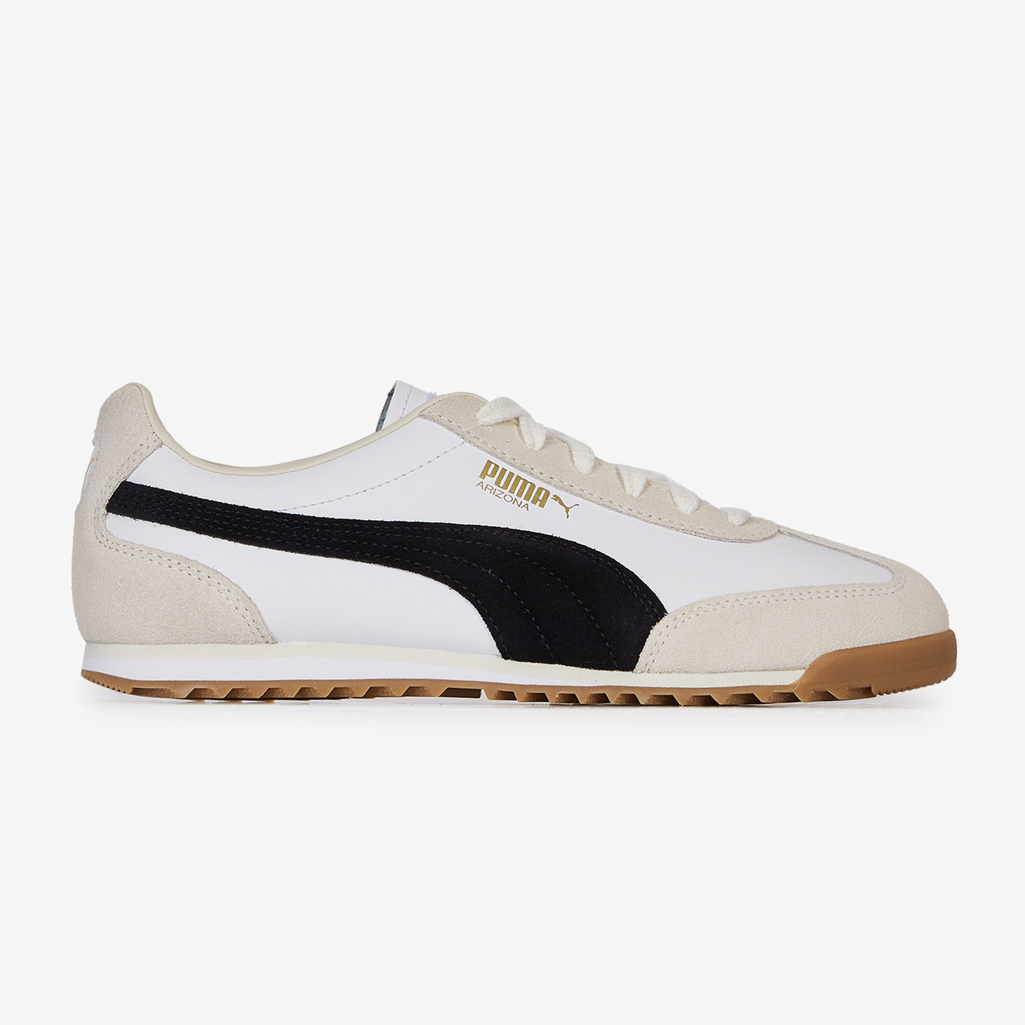 PUMA ARIZONA LEATHER BLANC NOIR SNEAKERS FEMME Courir.be
