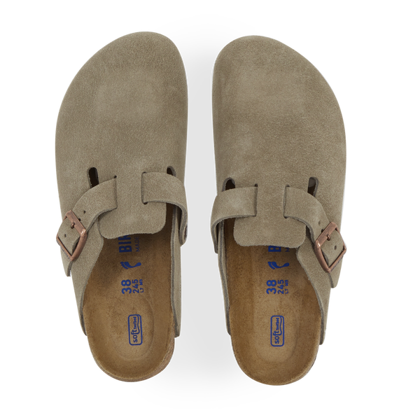 BIRKENSTOCK BOSTON SUEDE TAUPE GRIJS SNEAKERS DAMES Courir.be