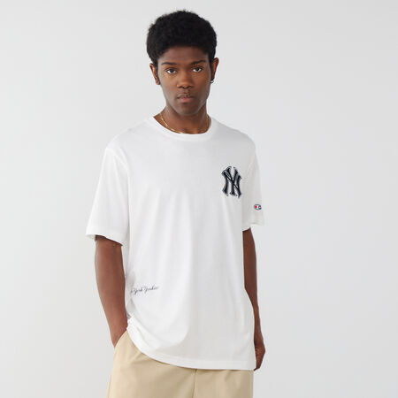 CHAMPION TEE SHIRT NY YANKEES BLANC/NOIR HOMME