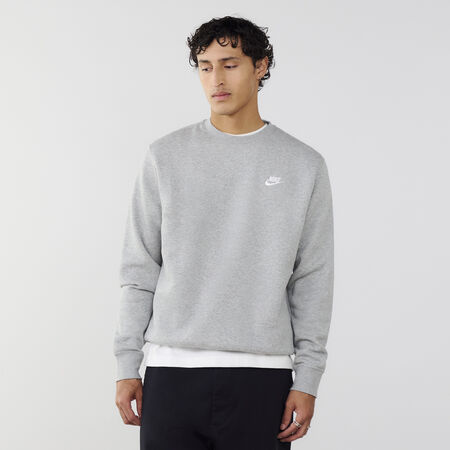 NIKE SWEAT CREW CLUB GRIJS/WIT HEREN
