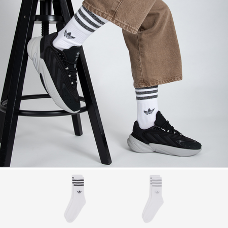 ADIDAS ORIGINALS CHAUSSETTES X2 MID CUT GLITER BLANC FEMME