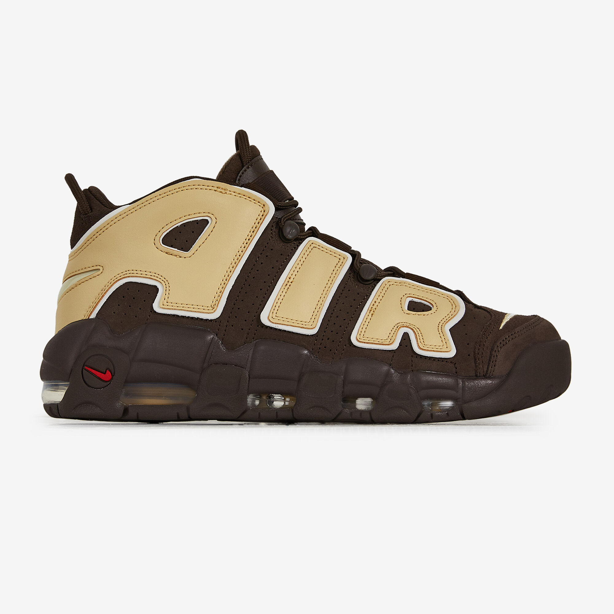 NIKE AIR MORE UPTEMPO 96 MARRON BEIGE SNEAKERS HOMME Courir.be