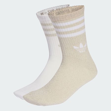 ADIDAS ORIGINALS CHAUSSETTES X3 CREW GLITTER BEIGE/BLANC UNISEX