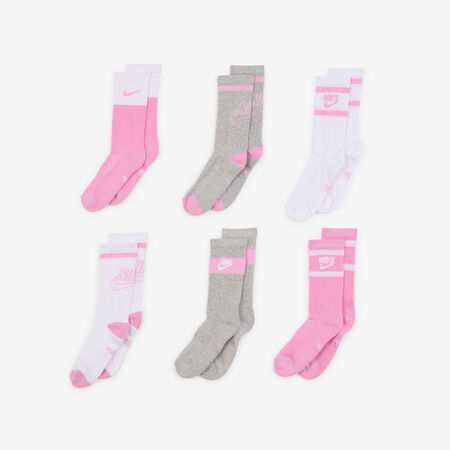 NIKE CHAUSSETTES X6 CREW 144 GFX2 BLANC/ROSE HEREN