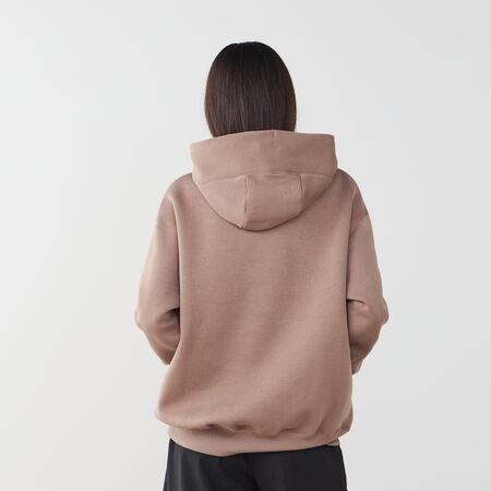 NIKE HOODIE PHOENIX LONG OVERSIZED MARRON/BLANC FEMME