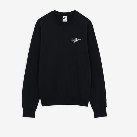 NIKE SWEAT CREW CLUB CTB NOIR/ECRU HOMME