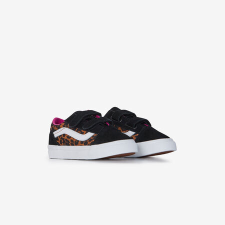 VANS old skool OLD SKOOL V LEOPARD NOIR/ROSE BÉBÉ