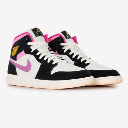 JORDAN air jordan 1 AIR JORDAN 1 MID NOIR/ROSE HOMME