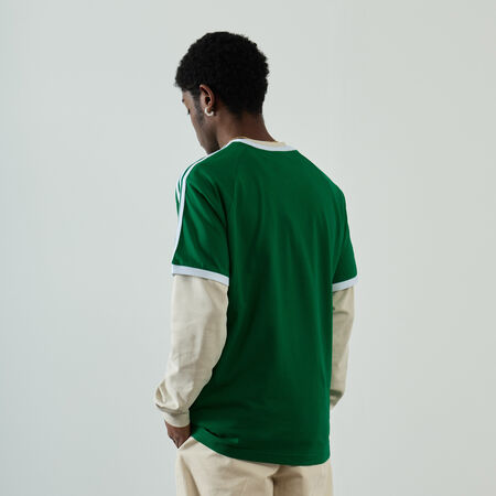 ADIDAS ORIGINALS TEE SHIRT 3 STRIPES GROEN/WIT HEREN