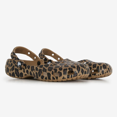 CROCS CLASSIC BALLET LEOPARD MARRON/NOIR DAMES
