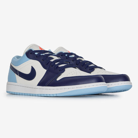 JORDAN AIR JORDAN 1 LOW BLANC/BLEU HEREN
