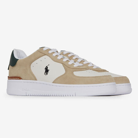POLO RALPH LAUREN MASTERS COURT SUEDE BLANC/BEIGE HOMME