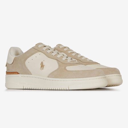 POLO RALPH LAUREN MASTERS COURT SUEDE BLANC/BEIGE HOMME