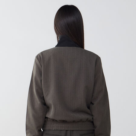 ADIDAS ORIGINALS JACKET FZ TAILORED GRIS/NOIR FEMME