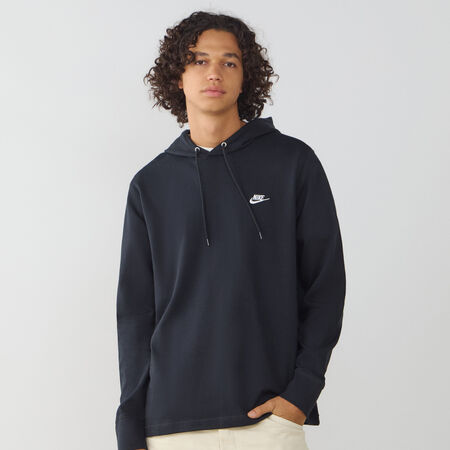 NIKE HOODIE CLUB KNIT NOIR/BLANC HOMME
