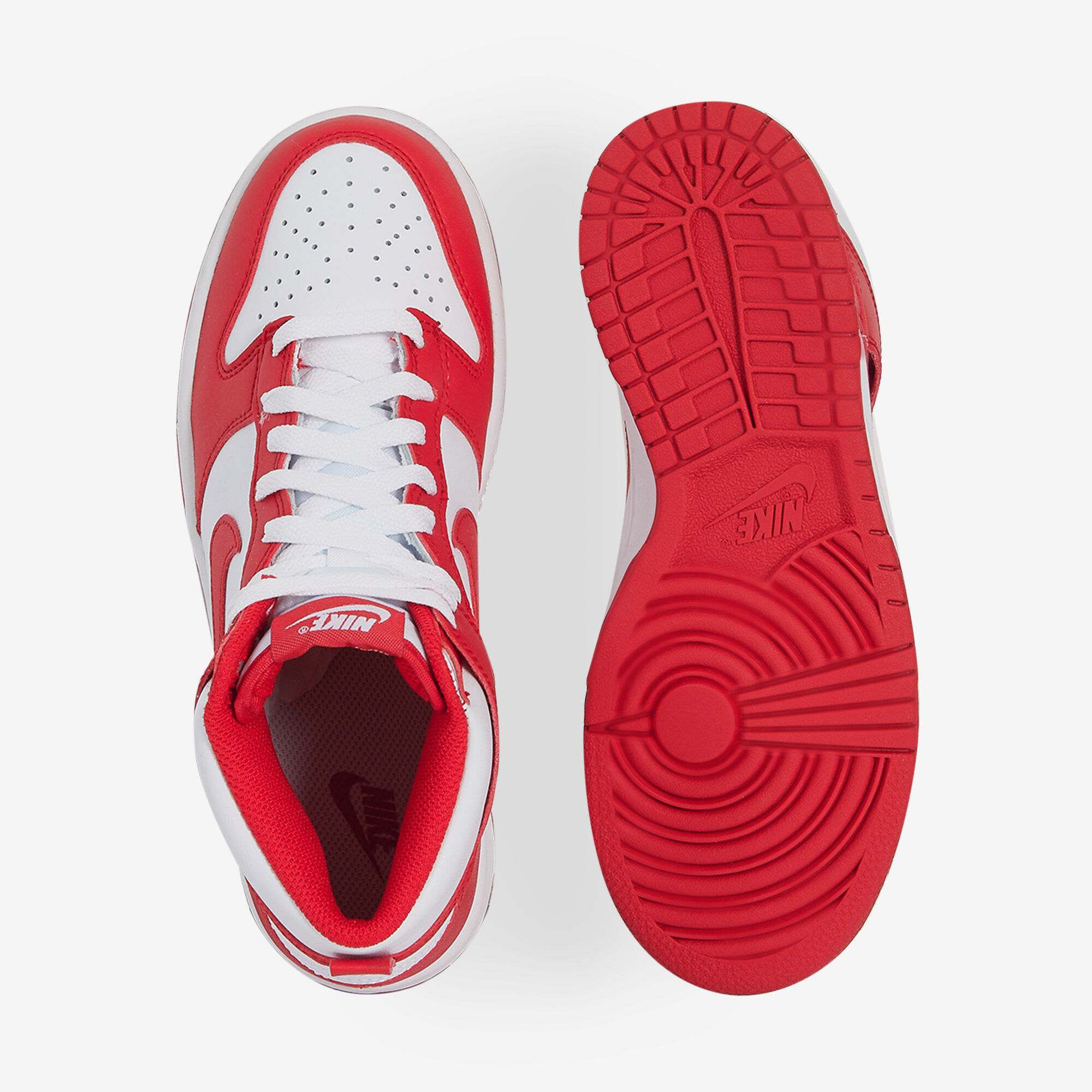NIKE DUNK HIGH BLANC ROUGE SNEAKERS ENFANT Courir.be