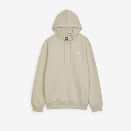 HOODIE SMALL LOGO : BEIGE/BLANC