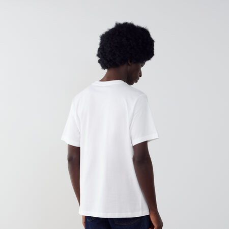 NEW BALANCE TEE SHIRT CHEST LOGO BLANC/NOIR HOMME