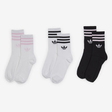 ADIDAS ORIGINALS CHAUSSETTES X3 CREW 3 STRIPES BLANC/NOIR MIXTE