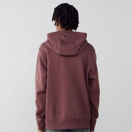 NIKE HOODIE CLUB SMALL LOGO MARRON/BLANC HEREN