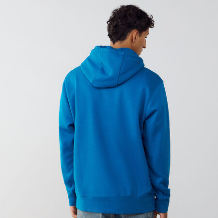 NIKE HOODIE CLUB SMALL LOGO BLEU/BLANC HOMME