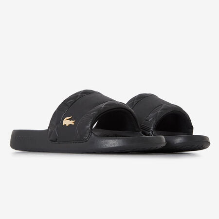 LACOSTE SERVE SLIDE HYBRID MONOGRAM NOIR HOMME