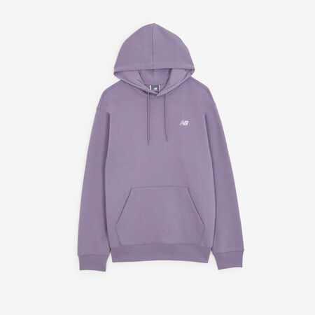 NEW BALANCE HOODIE SMALL LOGO VIOLET/BLANC HEREN