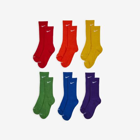 CHAUSSETTES X6 CREW CUSHION : ROUGE/BLEU