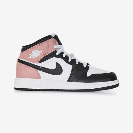 JORDAN AIR JORDAN 1 MID BLANC/ROSE JUNIOR