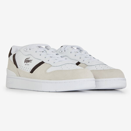 LACOSTE T-CLIP SET BLANC/MARRON HOMME