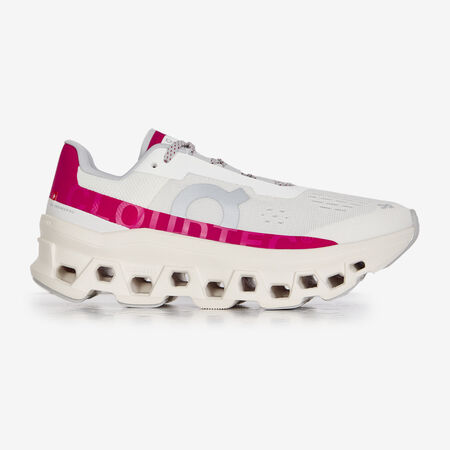 ON RUNNING CLOUDMONSTER BLANC/ROSE FEMME