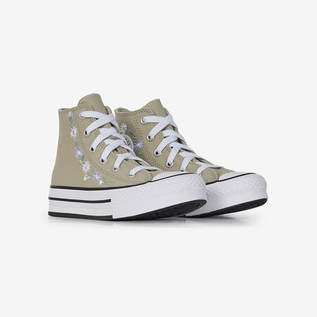 CONVERSE CHUCK TAYLOR ALL STAR EVA LIFT HI FLORAL KAKI/BLANC KIND