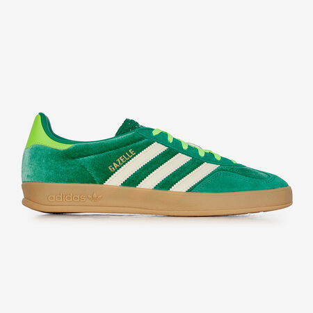 GAZELLE INDOOR VELVET : VERT/BLANC