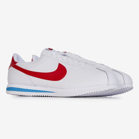 NIKE cortez CORTEZ LEATHER OG BLANC/ROUGE HOMME