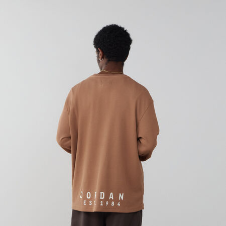 JORDAN SWEAT CREW ESSENTIAL MARRON/BLANC HOMME