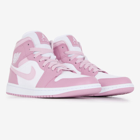 JORDAN air jordan 1 AIR JORDAN 1 MID BLANC/ROSE FEMME