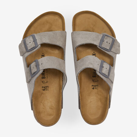 BIRKENSTOCK arizona ARIZONA SUEDE STONE COIN GRIS HOMME