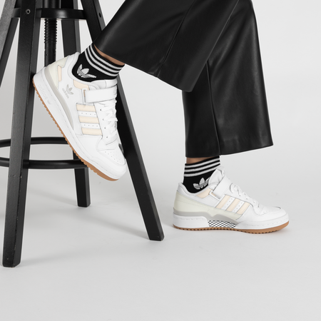 CHAUSSETTES X3 ANKLE TREFOIL : NOIR/BLANC