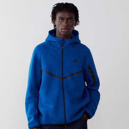 NIKE JACKET TECH FLEECE FZ BLEU/NOIR HOMME