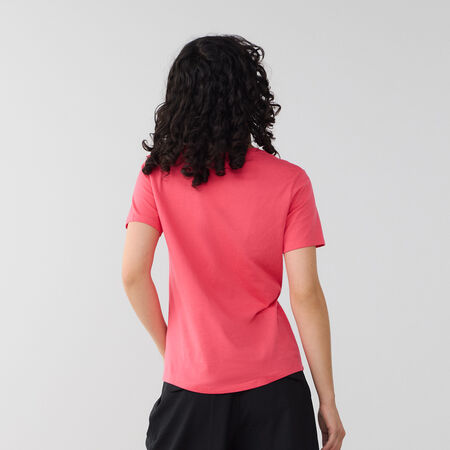 NIKE TEE SHIRT BIG SWOOSH ESSENTIAL ROSE/BLANC FEMME