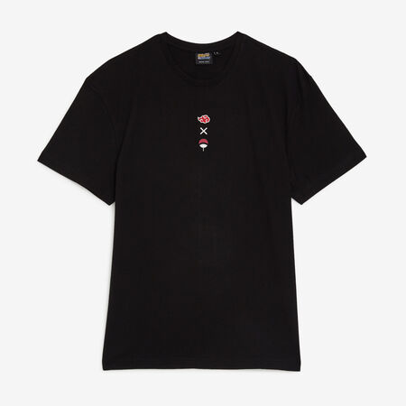 NARUTO TEE SHIRT UCHIHA X AKATSUKI NOIR HOMME