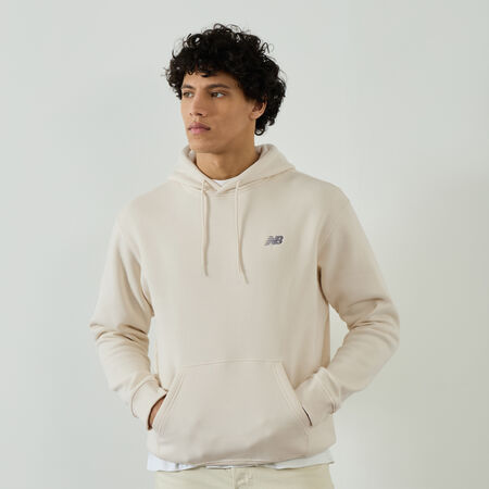 NEW BALANCE HOODIE SMALL LOGO BEIGE HEREN