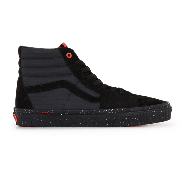 VANS SK8 HI NEON NOIR ROUGE SNEAKERS HOMME Courir.be