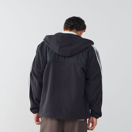 ADIDAS ORIGINALS JACKET FZ POLAR FLEECE NOIR/BLANC HOMME