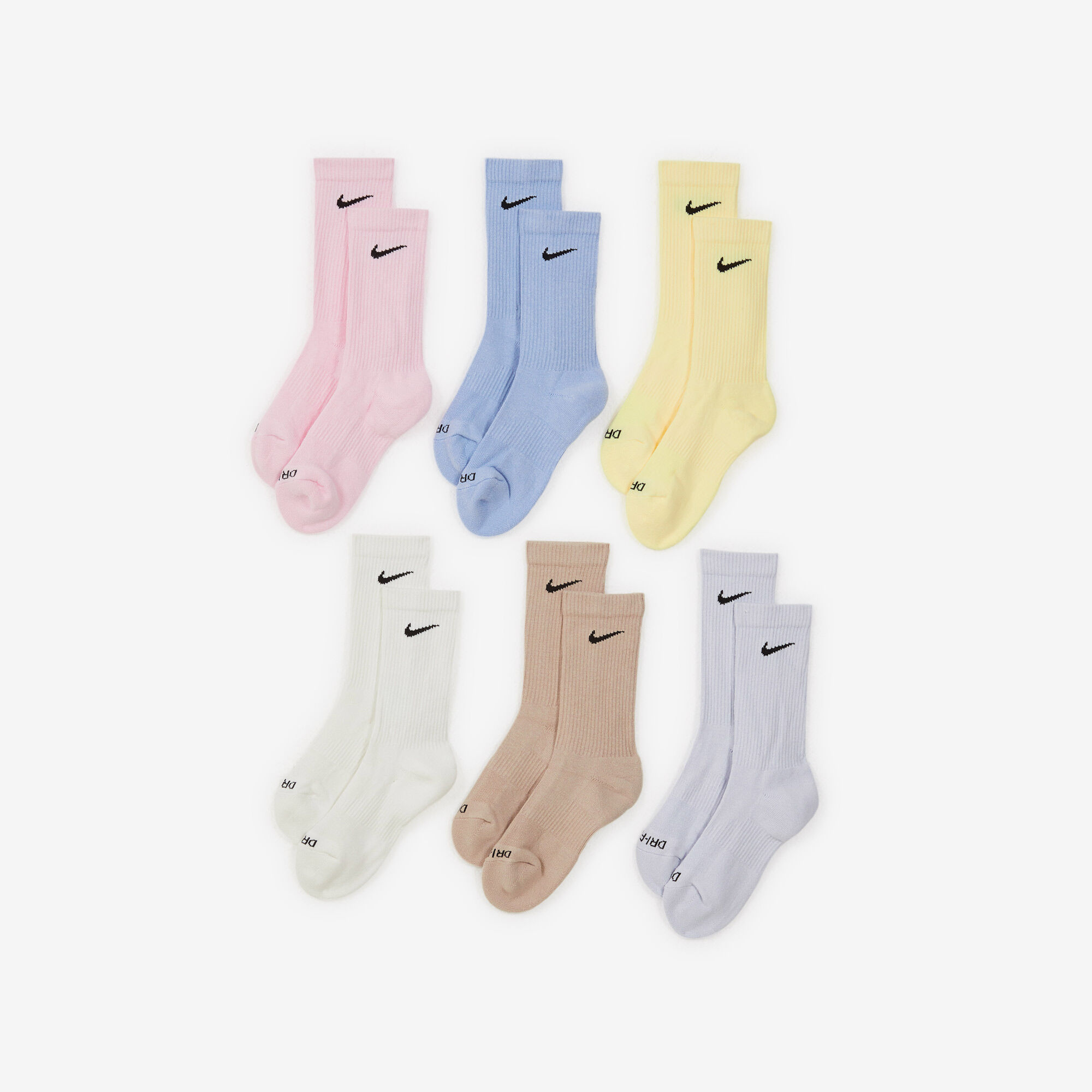 NIKE CHAUSSETTES X6 CUSHION CREW ROSE BEIGE CHAUSSETTE HOMME