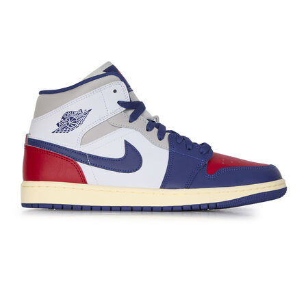 JORDAN AIR JORDAN 1 MID BLANC/BLEU/ROUGE HOMME