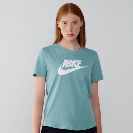 NIKE TEE SHIRT BIG SWOOSH ESSENTIAL BLEU/BLANC DAMES