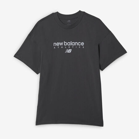 NEW BALANCE TEE SHIRT LINEAR GRAPHIC GRIS HOMME