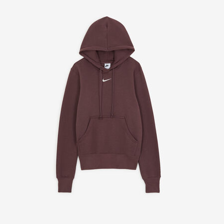 NIKE HOODIE CLUB CENTERED LOGO MARRON DAMES
